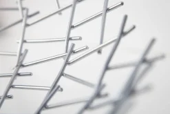 Design Schale STRUCTURE 45cm silber pulverbeschichtetes Metall