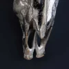 Design Schädel MATADOR 70cm silber Aluminium Wanddekoration