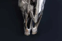 Design Schädel MATADOR 70cm silber Aluminium Wanddekoration