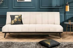 Design Schlafsofa PETIT BEAUTÉ 180cm champagner beige Samt 3-Sitzer