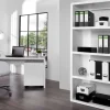 Design Schreibtisch FAST TRADE 160cm weiß Hochglanz Computertisch