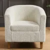 Design Sessel HEMINGWAY beige Bouclé Tweed Soft mit Armlehnen Cocktailsessel