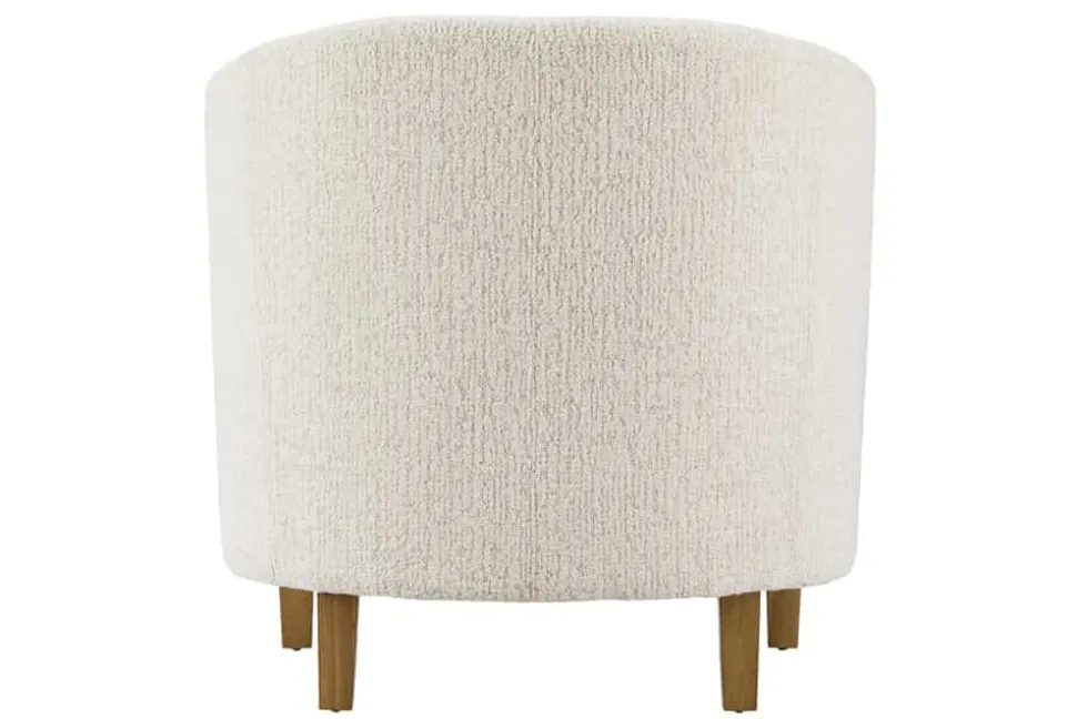 Design Sessel HEMINGWAY beige Bouclé Tweed Soft mit Armlehnen Cocktailsessel