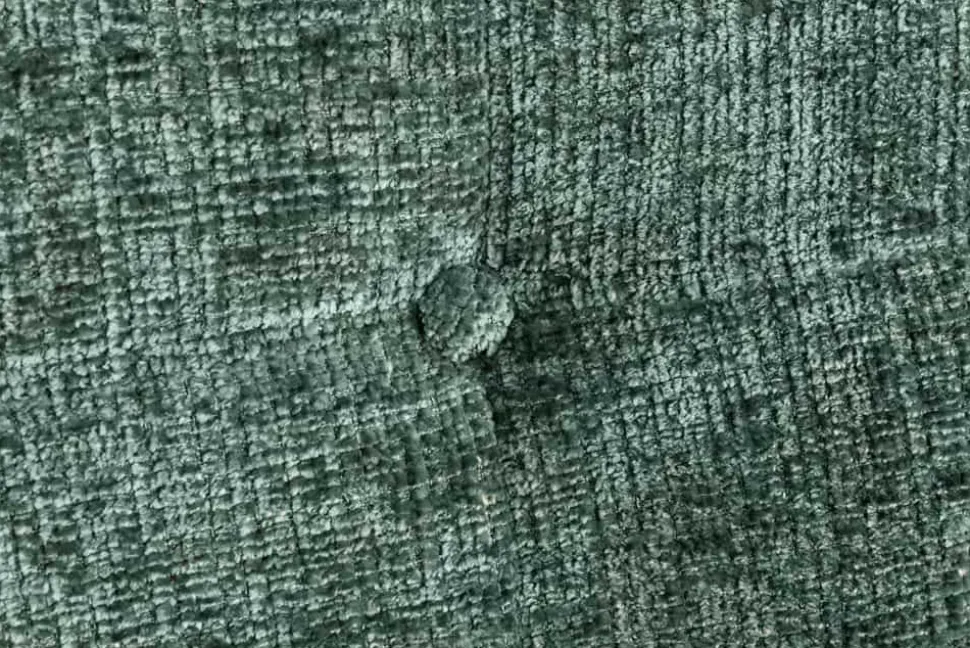 Design Sessel SCANDINAVIA grün Chenille Cremona schwarz Metall mit Armlehne