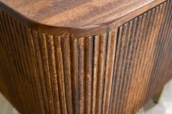 Design Sideboard GATSBY 160cm braun mattgold Mangoholz Retro