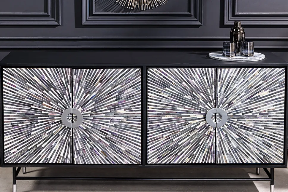 Design Sideboard HERITAGE 160cm Mosaik-Intarsien Kunsthandwerk