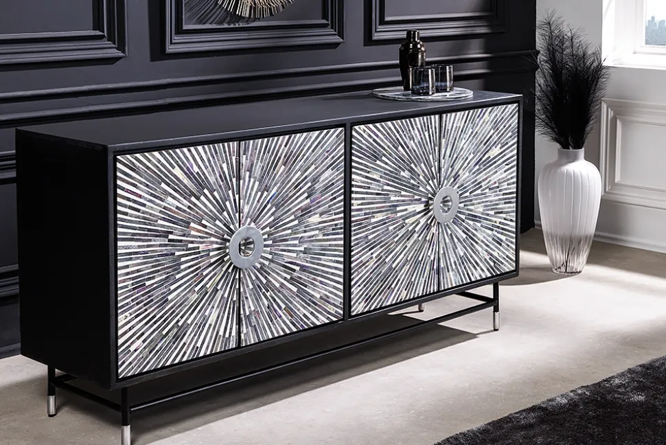 Design Sideboard HERITAGE 160cm Mosaik-Intarsien Kunsthandwerk