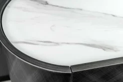 Design Sideboard REFLECTION 150cm weiß Keramik Marmor anthrazit 3D Effekt brushed Finish