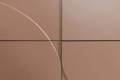 Design Sideboard SAVOY 150cm grau beige greige Keramik Travertin mit sechs Schubladen