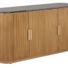 Design Sideboard VENEZIANO 170cm messing Mangoholz grün Marmor gold