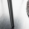 Design Sitzbank BOUTIQUE 100cm hellgrau Cord schwarze Metallbeine