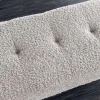 Design Sitzbank BOUTIQUE 100cm champagner greige Bouclé schwarze Metallbeine Polsterbank