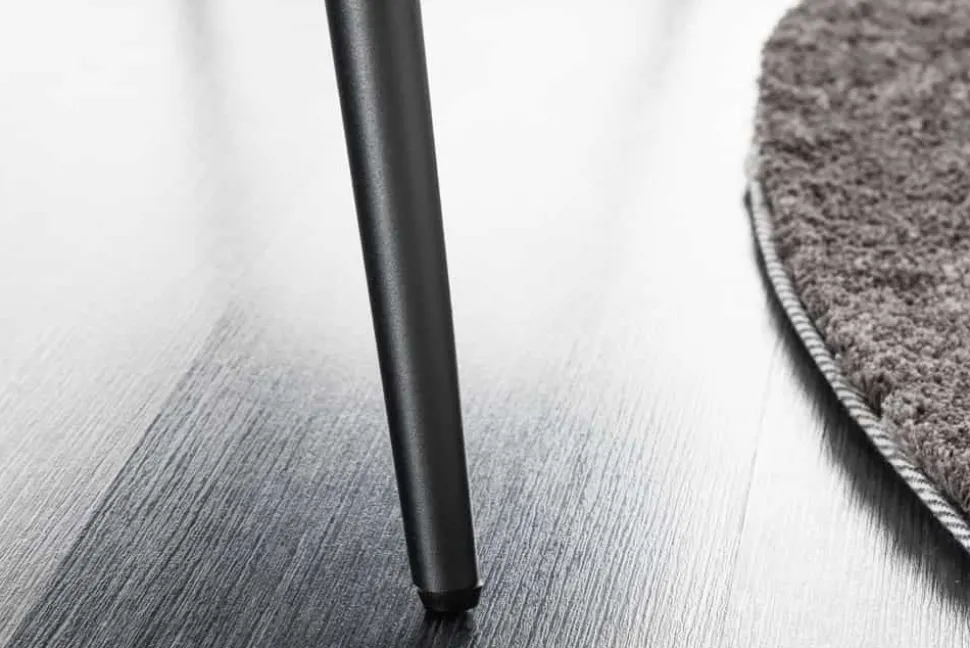 Design Sitzbank BOUTIQUE 100cm champagner greige Bouclé schwarze Metallbeine Polsterbank