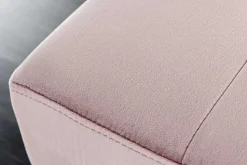 Design Sitzbank BOUTIQUE 100cm rosa Samt schwarze Metallbeine