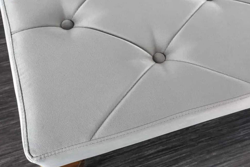 Design Sitzbank MODERN BAROCK 175cm grau Samt gold Edelstahl