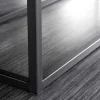 Design Sitzbank PETIT BEAUTÉ 110cm vintage taupe Microfaser schwarzes Metallgestell