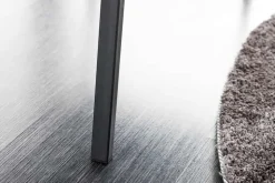 Design Sitzbank PETIT BEAUTÉ 80cm grau Samt schwarzes Gestell