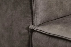 Design 3-Sitzer Sofa BOSSA NOVA 260cm antik dunkelgrau Microfaser Couch Wohnzimmer