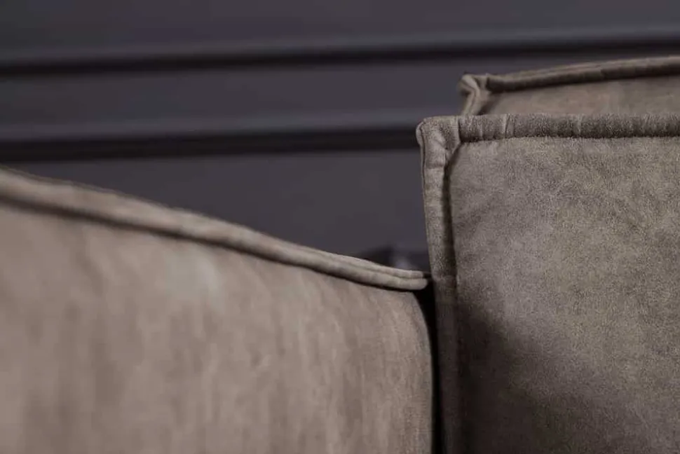 Design 3-Sitzer Sofa BOSSA NOVA 260cm antik dunkelgrau Microfaser Couch Wohnzimmer