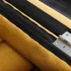 Design 3-Sitzer Sofa COZY VELVET 220cm senfgelb Samt Federkern