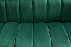 Design 2-Sitzer Sofa NOBLESSE 165cm smaragdgrün Samt Federkern goldene Metallfüße