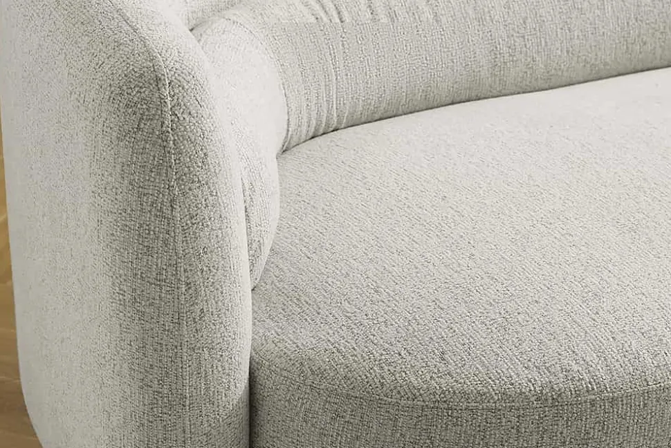 Design Sofa GATSBY 230cm beige Chenille Federkern 3-Sitzer Couch Rundum-Bezug