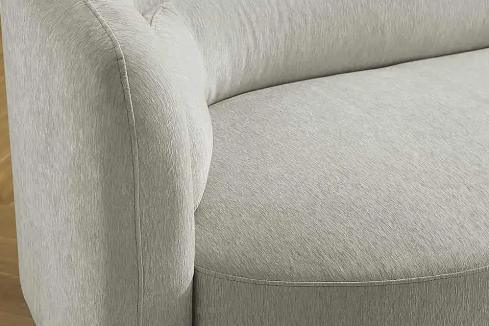 Design Sofa GATSBY 230cm greige Chenille Federkern 3-Sitzer Couch Rundum-Bezug