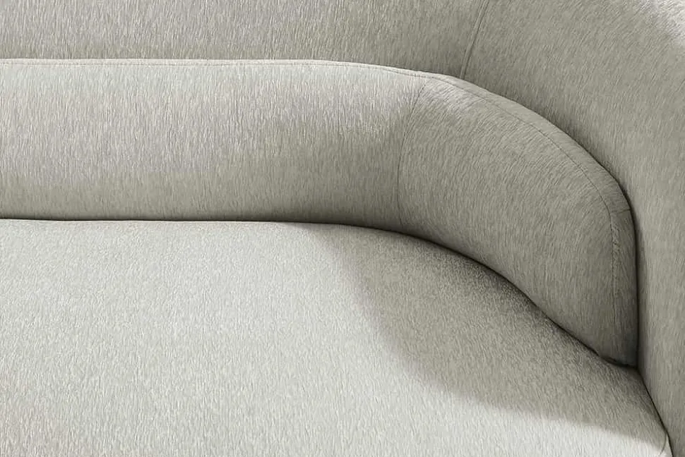 Design Sofa GATSBY 230cm greige Chenille Federkern 3-Sitzer Couch Rundum-Bezug