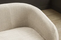 Design Sofa VOGUE 200cm beige Chenille Cremona 3-Sitzer Couch mit Nosagfederung