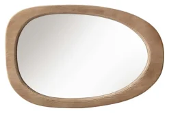 Design Spiegel ORGANIC 105cm natur beige Pinienholz abgerundeter Rahmen Wandspiegel