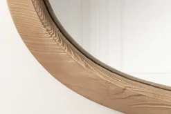 Design Spiegel ORGANIC 105cm natur beige Pinienholz abgerundeter Rahmen Wandspiegel