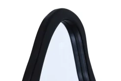 Design Spiegel ORGANIC 180cm schwarz Standspiegel Wandspiegel abgerundeter Rahmen