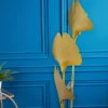Design Stehlampe GINKGO 160cm gold Metall