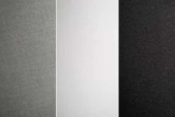 Design Stehlampe LEVELS 163cm schwarz grau mit 3 Leinenschirmen