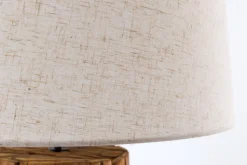 Design Stehlampe ROOTS 160cm Treibholz Leinenschirm beige handmade