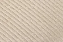Design Stuhl LYON beige Cord schwarze Metallbeine