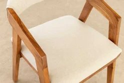 Design Stuhl MAMMUT beige natur massives Akazienholz honey finish