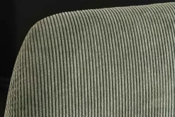 Design Stuhl MUSTANG grün Cord mit Armlehne schwarz Metallgestell