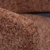 Design Stuhl NOBLESSE braun Chenille schwarzes Metallgestell