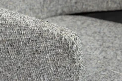 Design Stuhl NOBLESSE grau Chenille schwarzes Metallgestell