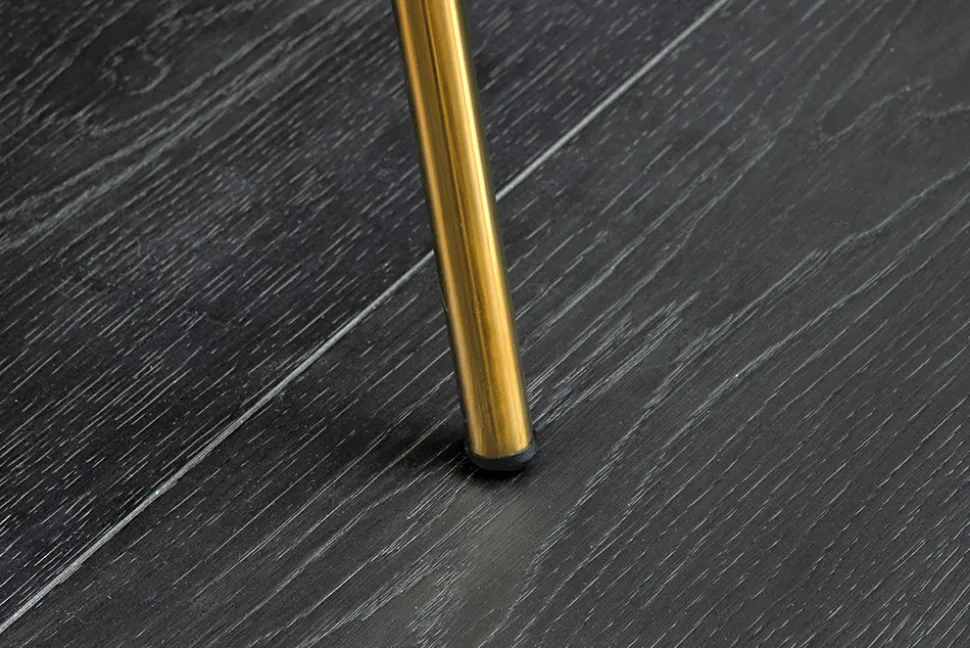 Design Stuhl NOBLESSE rosé Samt golden verchromtes Metallgestell Retro-Look