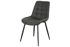 Design Stuhl ROADSTAR grau schwarze Metallbeine