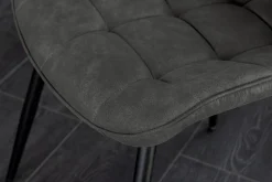 Design Stuhl ROADSTAR grau schwarze Metallbeine