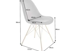 Design Stuhl SCANDINAVIA MEISTERSTÜCK dunkelgrau Samt goldene Beine