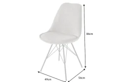 Design Stuhl SCANDINAVIA MEISTERSTÜCK grün Cord schwarz Metall-Gestell