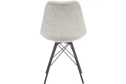 Design Stuhl SCANDINAVIA MEISTERSTÜCK beige grau Chenille schwarz Metallgestell