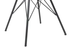 Design Stuhl SCANDINAVIA MEISTERSTÜCK beige grau Chenille schwarz Metallgestell