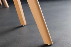 Design Stuhl SCANDINAVIA MEISTERSTÜCK transparent schwarz Kunststoff Buchenholz natur
