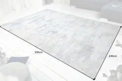 Design Teppich ABSTRAKT XXL 350x240m grau blau Baumwolle
