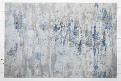 Design Teppich ABSTRAKT XXL 350x240m grau blau Baumwolle